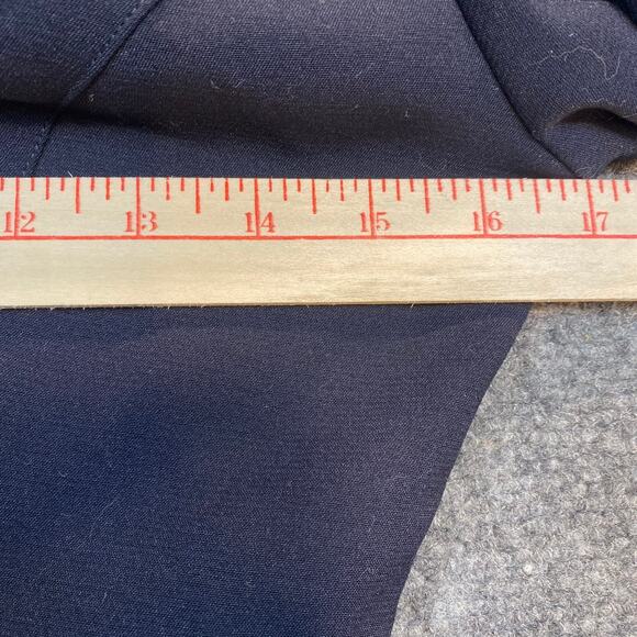 Kocca Navy Blue Structured Classic Knee Length Dress XS Gold Button Military - Picture 9 of 11